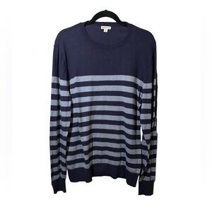 MERONA Size L Blue Striped Sweater